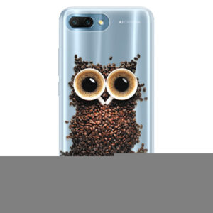 Silikónové puzdro iSaprio - Owl And Coffee - Huawei Honor 10