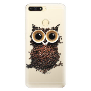 Silikónové puzdro iSaprio - Owl And Coffee - Huawei Honor 7A