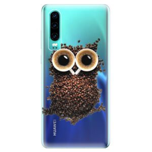 Odolné silikonové pouzdro iSaprio - Owl And Coffee - Huawei P30
