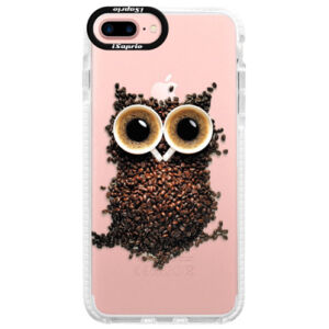 Silikónové púzdro Bumper iSaprio - Owl And Coffee - iPhone 7 Plus