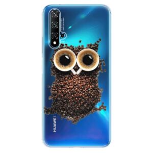 Odolné silikónové puzdro iSaprio - Owl And Coffee - Huawei Nova 5T