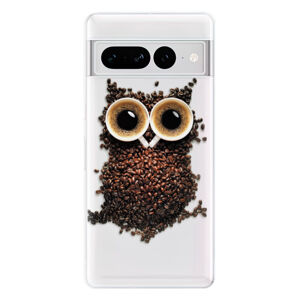 Odolné silikónové puzdro iSaprio - Owl And Coffee - Google Pixel 7 Pro 5G