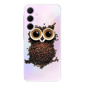 Odolné silikónové puzdro iSaprio - Owl And Coffee - Samsung Galaxy A35 5G