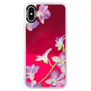 Neónové púzdro Pink iSaprio - Purple Orchid - iPhone XS