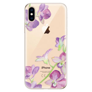 Odolné silikónové puzdro iSaprio - Purple Orchid - iPhone XS