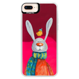 Neónové púzdro Pink iSaprio - Rabbit And Bird - iPhone 8 Plus