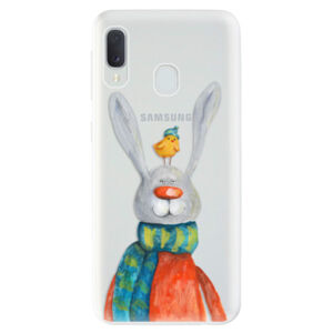 Odolné silikónové puzdro iSaprio - Rabbit And Bird - Samsung Galaxy A20e