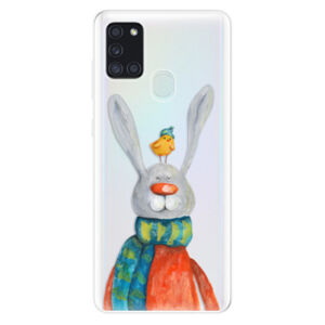 Odolné silikónové puzdro iSaprio - Rabbit And Bird - Samsung Galaxy A21s