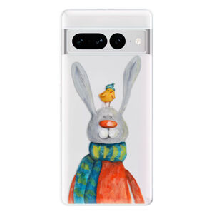 Odolné silikónové puzdro iSaprio - Rabbit And Bird - Google Pixel 7 Pro 5G