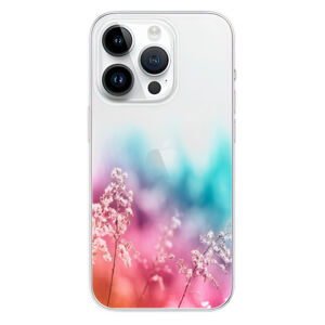 Odolné silikónové puzdro iSaprio - Rainbow Grass - iPhone 15 Pro