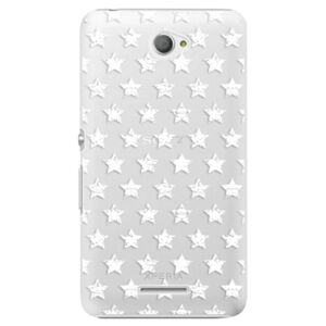 Plastové puzdro iSaprio - Stars Pattern - white - Sony Xperia E4