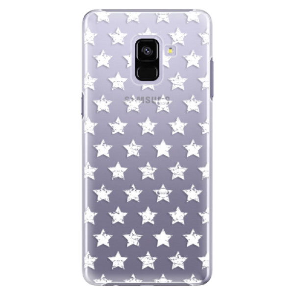 Plastové puzdro iSaprio - Stars Pattern - white - Samsung Galaxy A8+