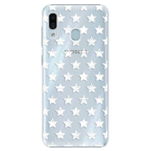 Plastové puzdro iSaprio - Stars Pattern - white - Samsung Galaxy A30