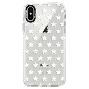 Silikónové púzdro Bumper iSaprio - Stars Pattern - white - iPhone X