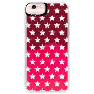 Neónové púzdro Pink iSaprio - Stars Pattern - white - iPhone 6 Plus/6S Plus