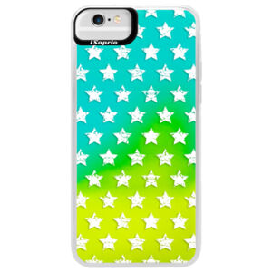 Neónové puzdro Blue iSaprio - Stars Pattern - white - iPhone 6 Plus/6S Plus