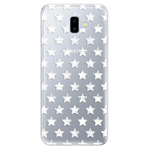Odolné silikónové puzdro iSaprio - Stars Pattern - white - Samsung Galaxy J6+