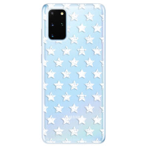 Odolné silikónové puzdro iSaprio - Stars Pattern - white - Samsung Galaxy S20+