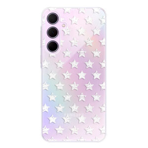 Odolné silikónové puzdro iSaprio - Stars Pattern - white - Samsung Galaxy A35 5G