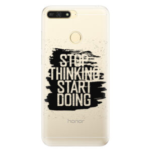 Silikónové puzdro iSaprio - Start Doing - black - Huawei Honor 7A