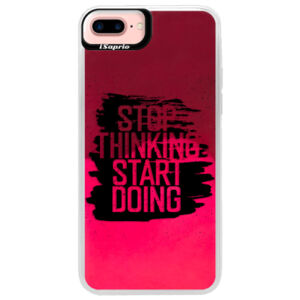 Neónové púzdro Pink iSaprio - Start Doing - black - iPhone 7 Plus