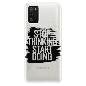 Odolné silikónové puzdro iSaprio - Start Doing - black - Samsung Galaxy A02s