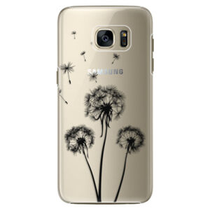 Plastové puzdro iSaprio - Three Dandelions - black - Samsung Galaxy S7