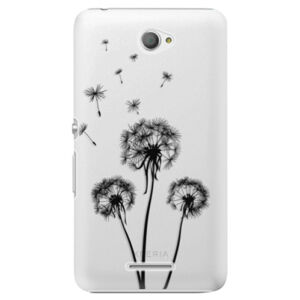 Plastové puzdro iSaprio - Three Dandelions - black - Sony Xperia E4
