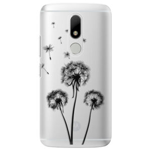Plastové puzdro iSaprio - Three Dandelions - black - Lenovo Moto M