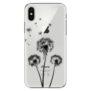 Plastové puzdro iSaprio - Three Dandelions - black - iPhone X