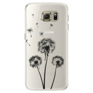 Silikónové puzdro iSaprio - Three Dandelions - black - Samsung Galaxy S6 Edge