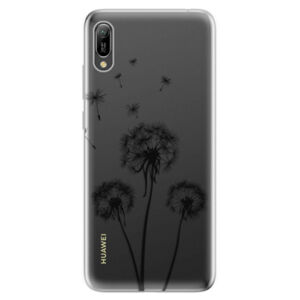 Odolné silikonové pouzdro iSaprio - Three Dandelions - black - Huawei Y6 2019