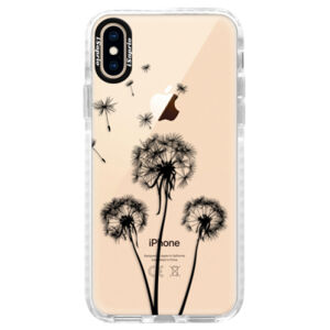 Silikónové púzdro Bumper iSaprio - Three Dandelions - black - iPhone XS