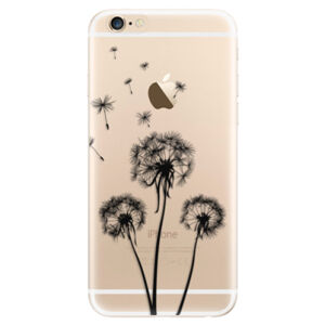 Odolné silikónové puzdro iSaprio - Three Dandelions - black - iPhone 6/6S