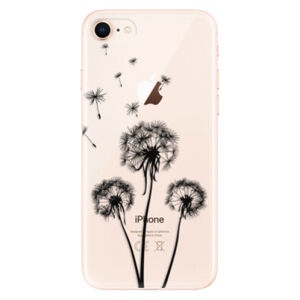 Odolné silikónové puzdro iSaprio - Three Dandelions - black - iPhone 8