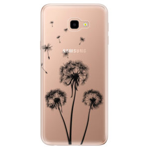 Odolné silikónové puzdro iSaprio - Three Dandelions - black - Samsung Galaxy J4+