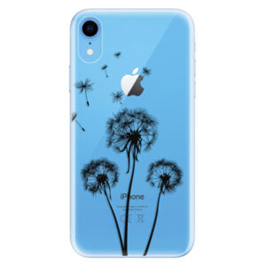 Odolné silikónové puzdro iSaprio - Three Dandelions - black - iPhone XR