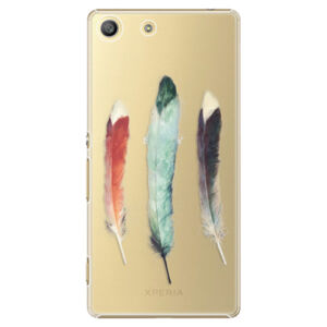 Plastové puzdro iSaprio - Three Feathers - Sony Xperia M5