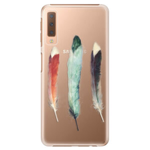 Plastové puzdro iSaprio - Three Feathers - Samsung Galaxy A7 (2018)