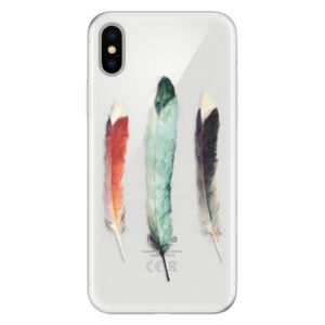 Silikónové puzdro iSaprio - Three Feathers - iPhone X