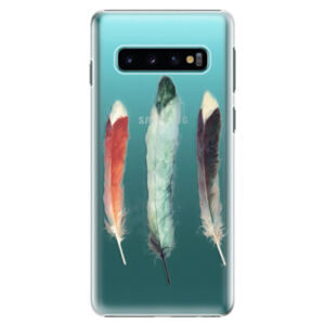 Plastové puzdro iSaprio - Three Feathers - Samsung Galaxy S10