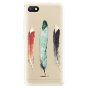 Odolné silikónové puzdro iSaprio - Three Feathers - Xiaomi Redmi 6A