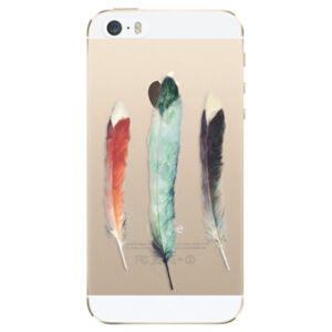 Odolné silikónové puzdro iSaprio - Three Feathers - iPhone 5/5S/SE