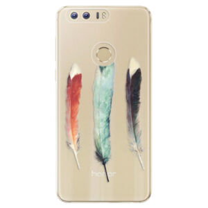 Odolné silikónové puzdro iSaprio - Three Feathers - Huawei Honor 8