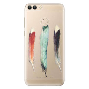 Odolné silikónové puzdro iSaprio - Three Feathers - Huawei P Smart