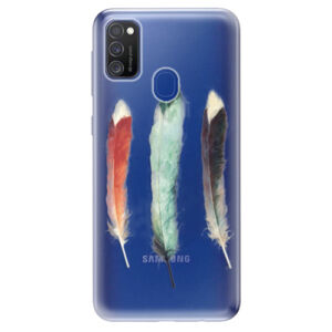 Odolné silikónové puzdro iSaprio - Three Feathers - Samsung Galaxy M21