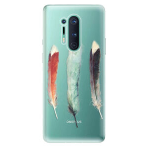 Odolné silikónové puzdro iSaprio - Three Feathers - OnePlus 8 Pro