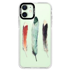 Silikónové puzdro Bumper iSaprio - Three Feathers - iPhone 12 mini