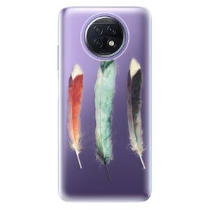 Odolné silikónové puzdro iSaprio - Three Feathers - Xiaomi Redmi Note 9T