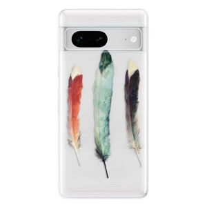 Odolné silikónové puzdro iSaprio - Three Feathers - Google Pixel 7 5G